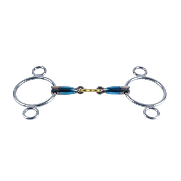 Trust Gebiss Sweet Iron 3-Ring Trense French Link Kupferplatte