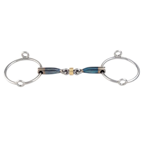 Trust Gebiss Sweet Iron Aufziehtrense doppelt gebrochen mit Kupfer Ringen