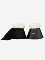 LeMieux Fleece Wrapround Overr. Boots Black/Natural