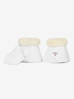 LeMieux Fleece Wrapround Overr. Boots White/Natural
