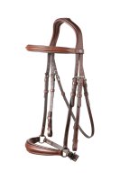 TRUST Trense Rome Hannoversches Reithalfter  Braun/Silber