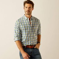Ariat Herren Napa Shirt oil green check